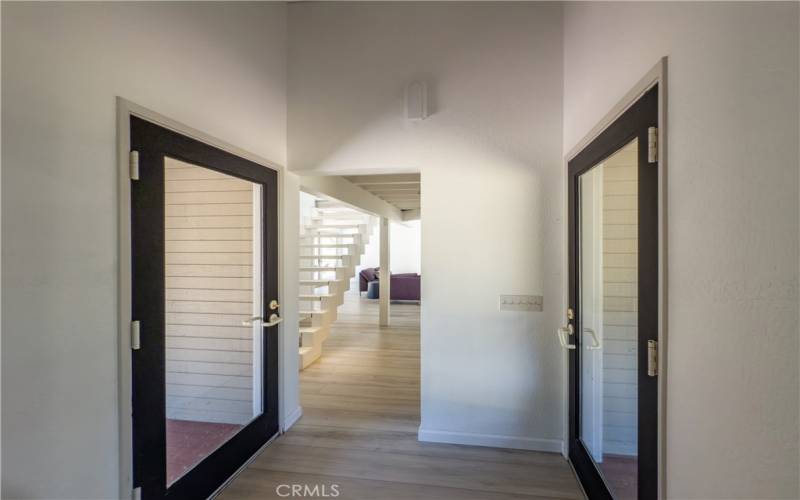 View from primary bedroom of hallway