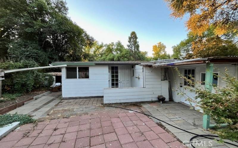 Backyard and back side of the house