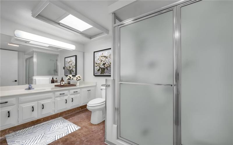 Primary bathroom-Virtually Staged