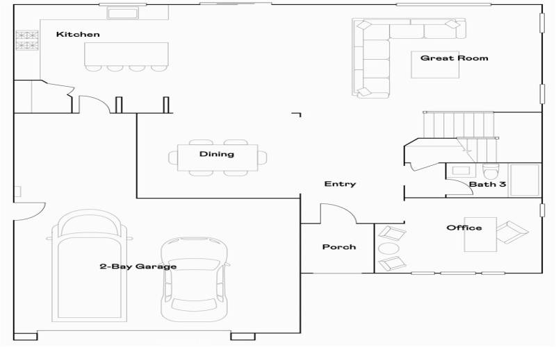 Residence 3 - Level 1 Floorplan