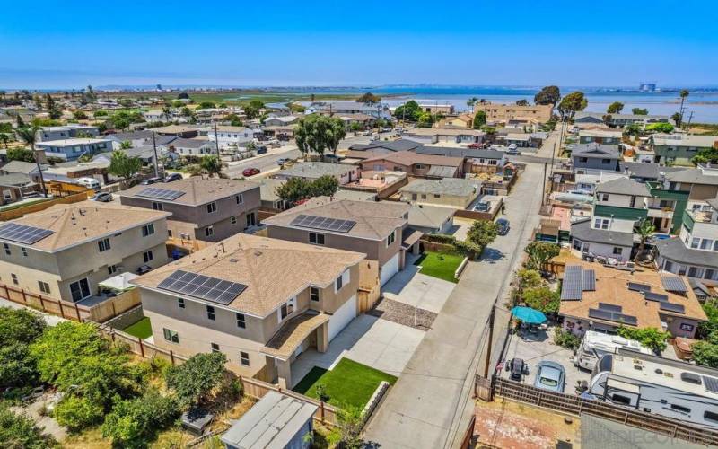 More like a drone shot overhead.  What you can't see is that the home is two blocks from the bike path up the Silver Strand, Hotel Del way more.