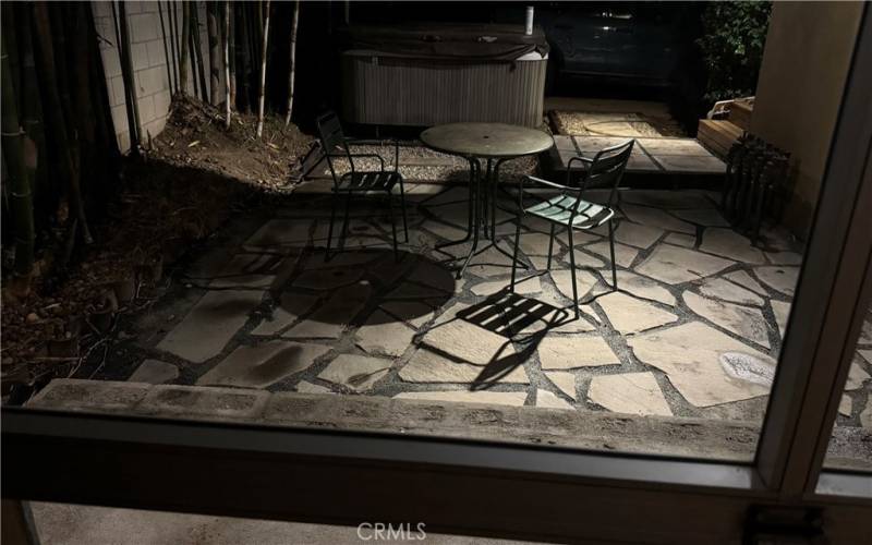 Patio rear deck at night