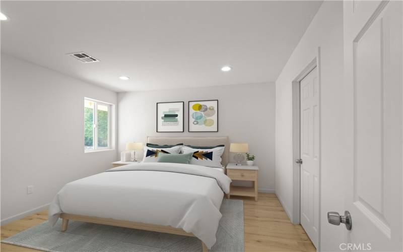 Bedroom in Accessory Dwelling Unit with virtual staging