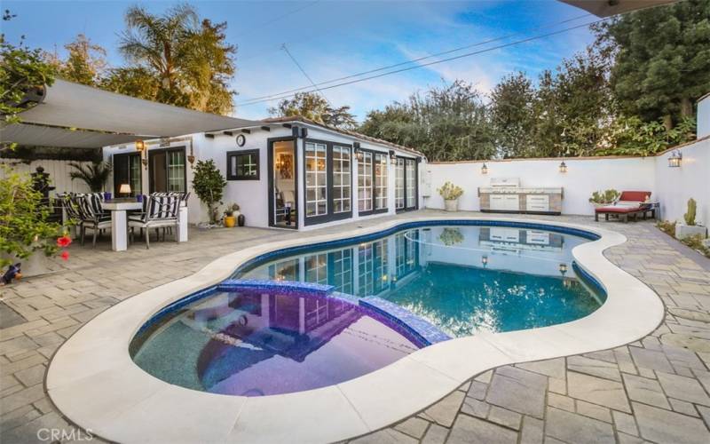 Sparkling saltwater pool