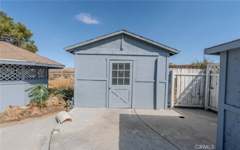 storage area by pool