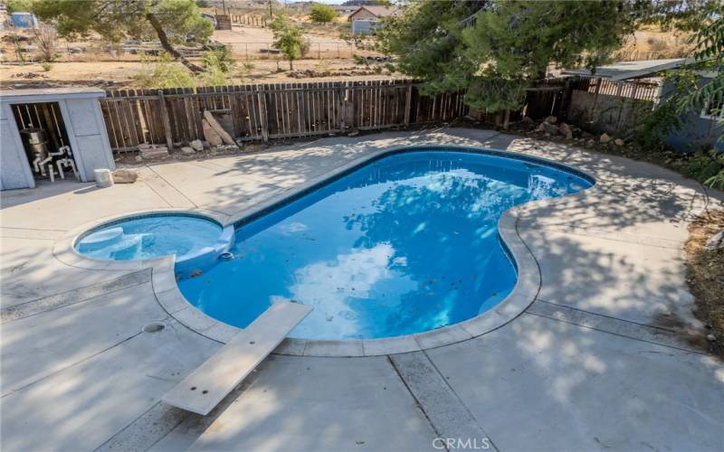 pool and spa area