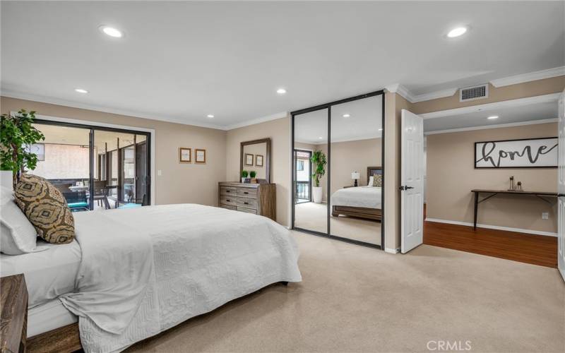 Master Bedroom with double door entry