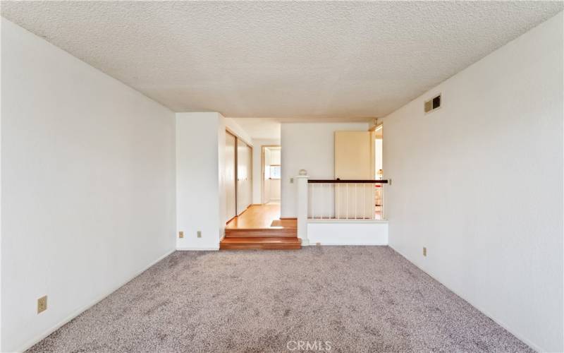 Master bedroom leading to master bathroom