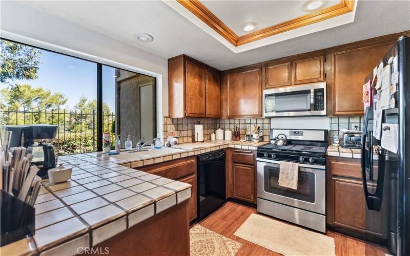 Open kitchen with view