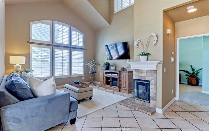 Living room vaulted ceilings