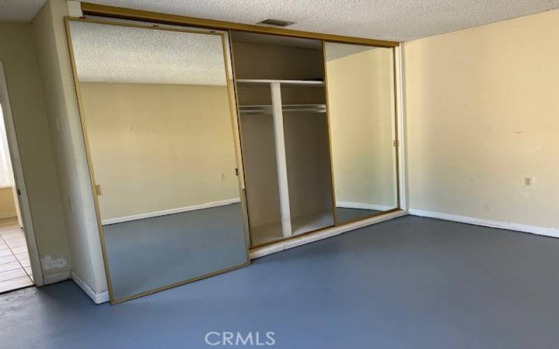 Large closet in the primary bedroom.