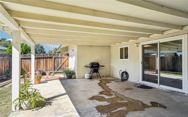 Large covered patio