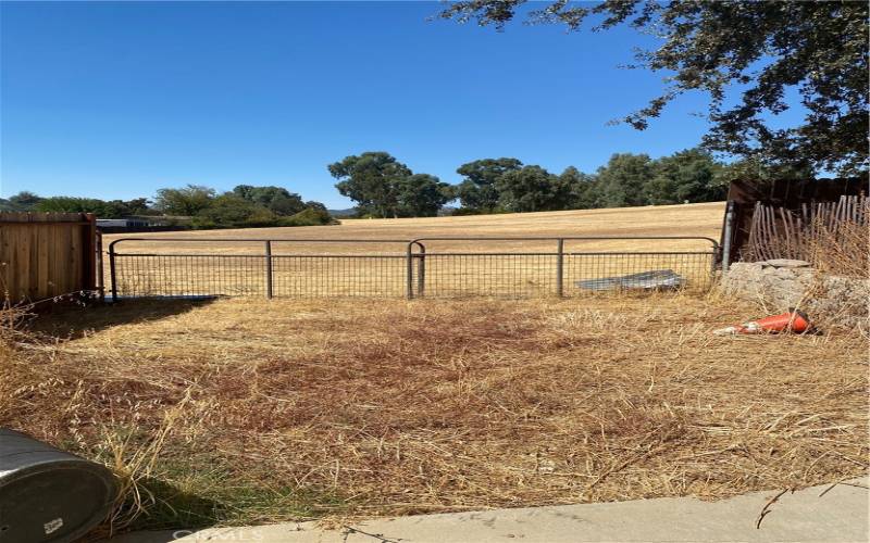 Fenced and gated rear storage backs to open space