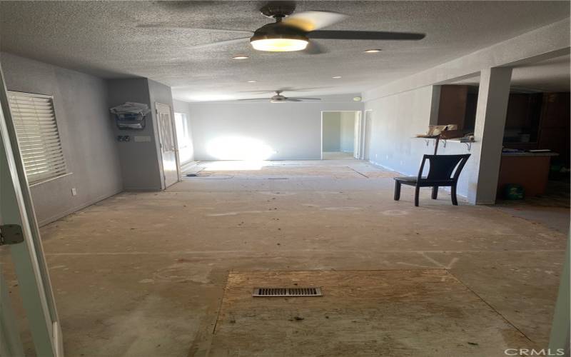 Dining area into living room