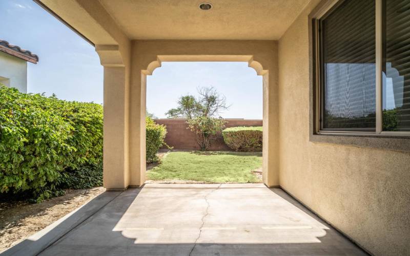 Covered rear patio