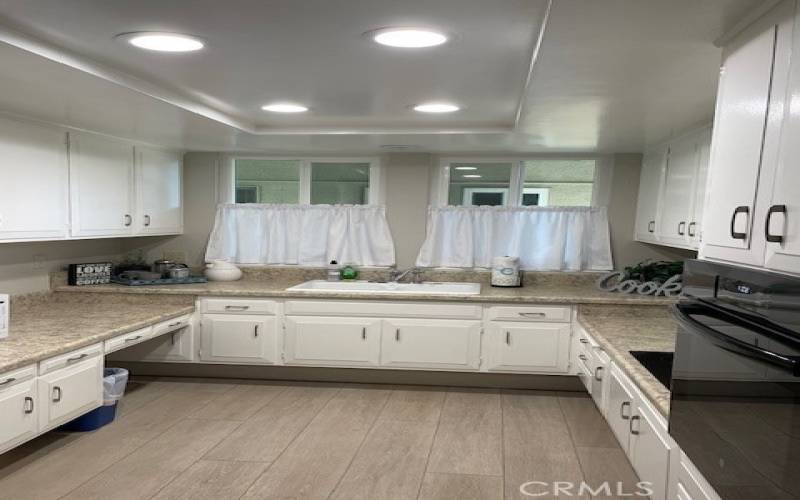 Kitchen with New Black Appliances