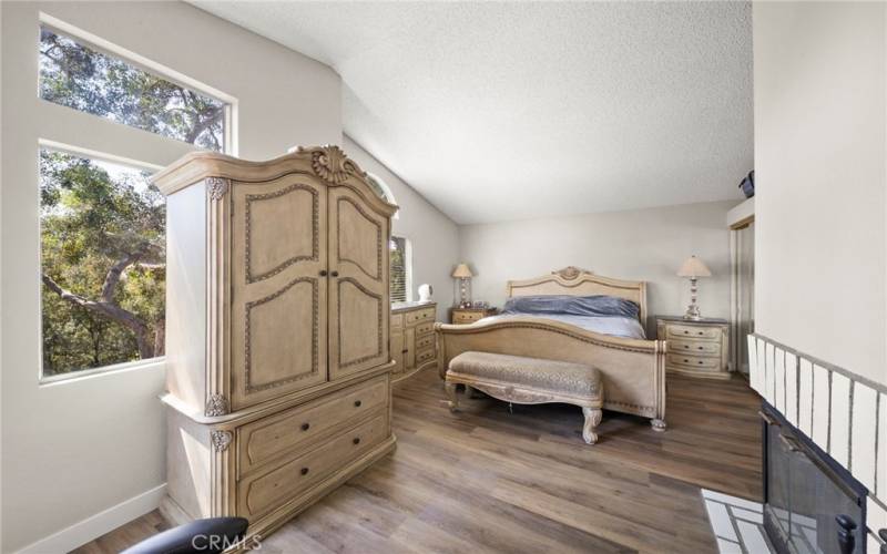 Primary Bedroom with Fireplace in Retreat