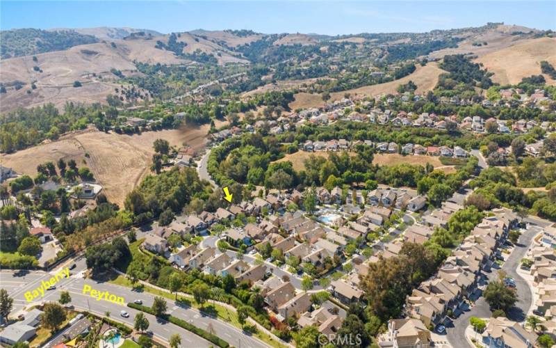 Aerial Photo of Armsley Drive, Chino Hills