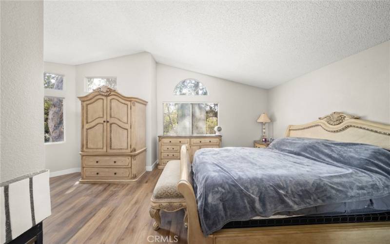 Primary Bedroom with Fireplace in Retreat