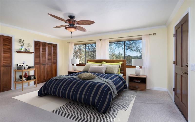 Virtually staged photo of master bedroom