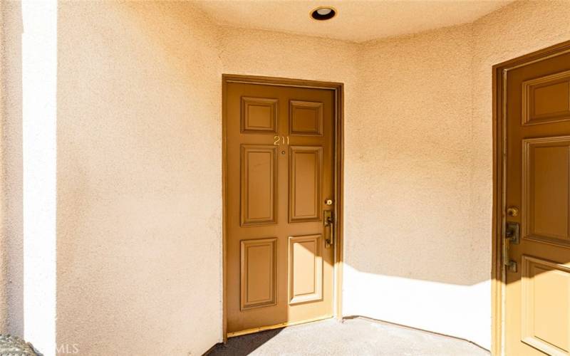 Front door entrance to unit.