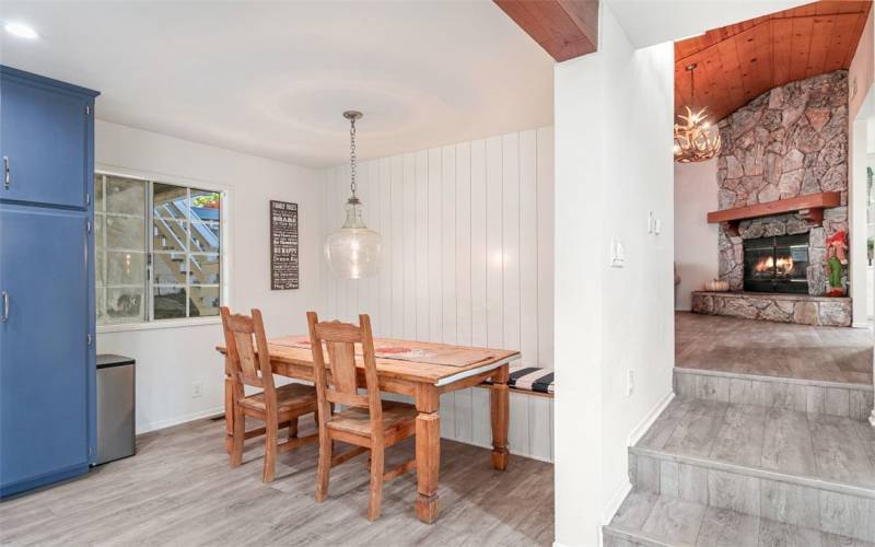 Banquette in kitchen