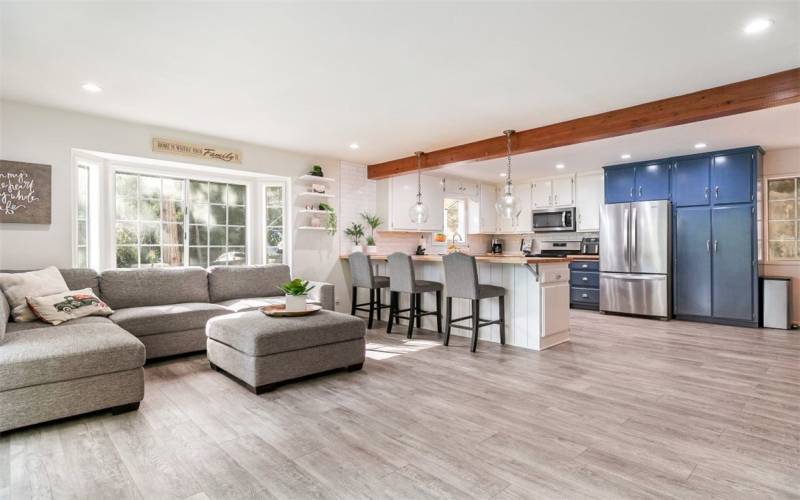 Family Room and Kitchen