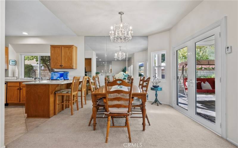 Dining room open to kitchen.