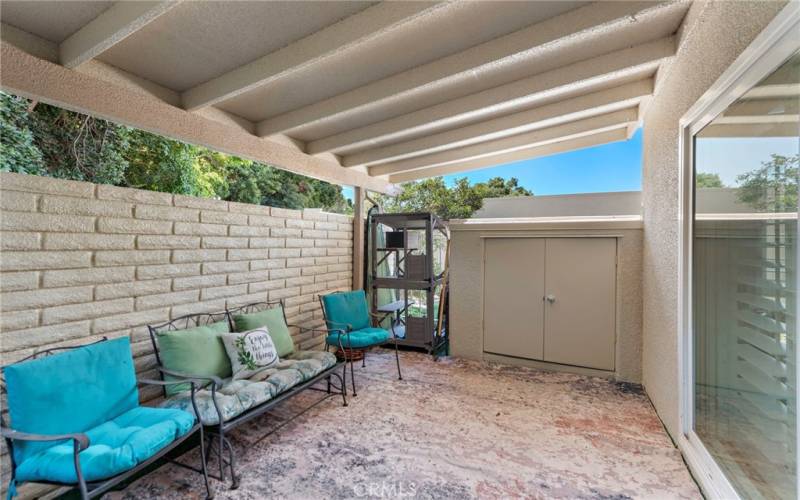 Main floor Covered Patio off Living Room