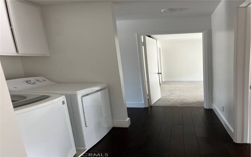 Laundry area in hallway