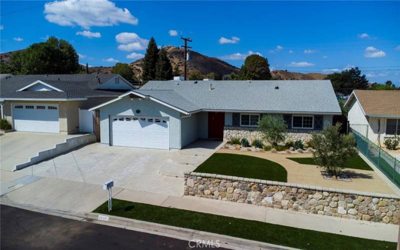 Aerial view of home