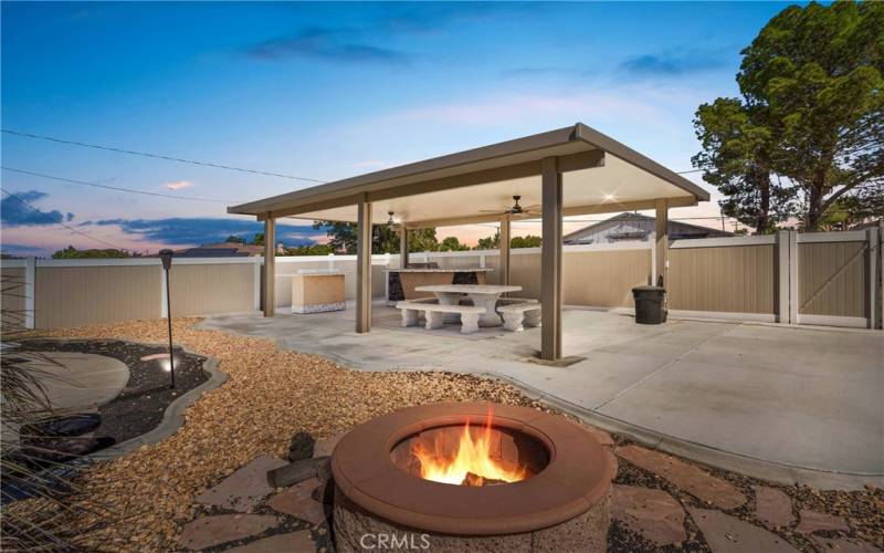 Covered Patio and Firepit