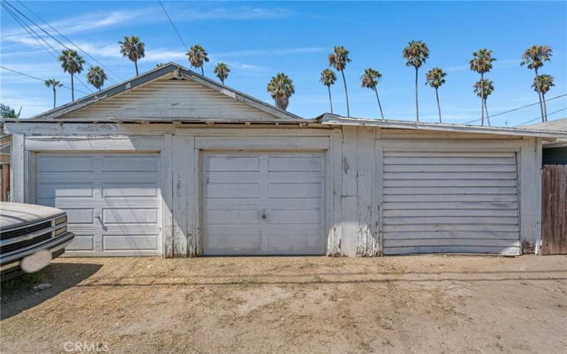 Three Single Car Garages - Detached form Structure