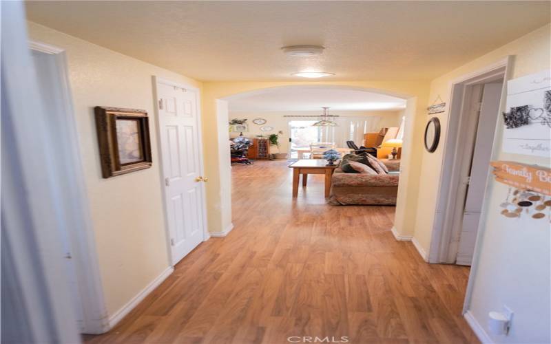 downstairs hallway next to the living room