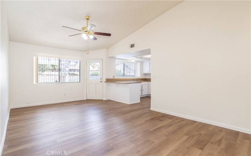 Family Room opens up to kitchen and backyard