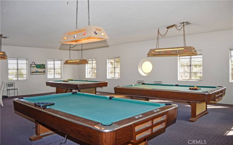 The billiards room also offers nice views of the desert.