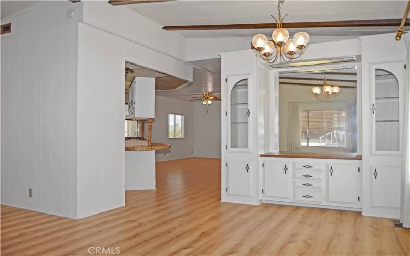 There's easy access to the kitchen and family room from the dining area for a nice flow