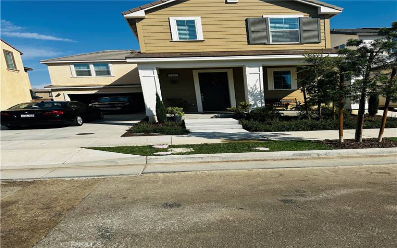 Front and a view of driveway