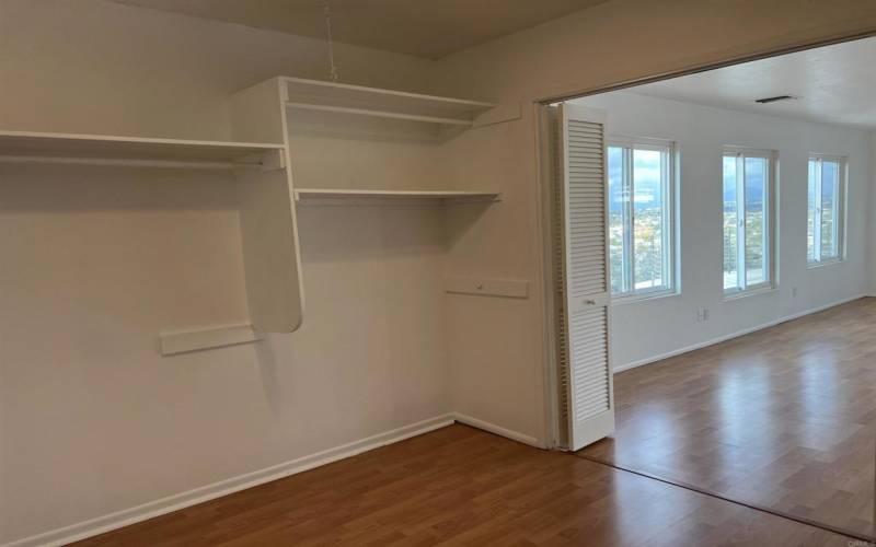 10X9 walk in closet in Primary Suite. Direct rest room access.