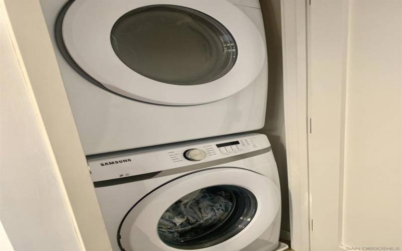 In-unit stacked washer & dryer