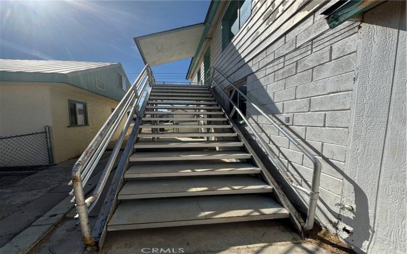 Stairs to unit 3 Front door