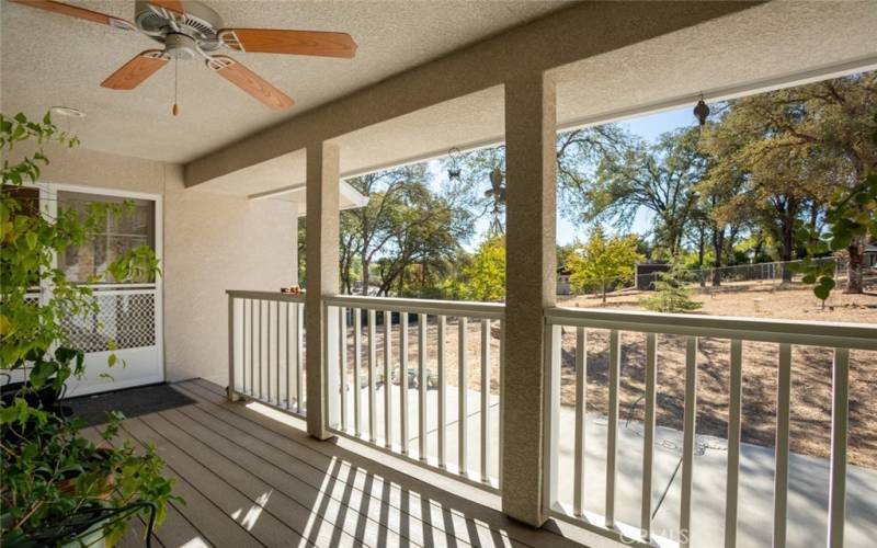 Door in pictures leads to eating area off the kitchen.
