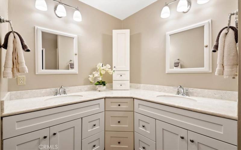 Elegant remodeled primary bathroom