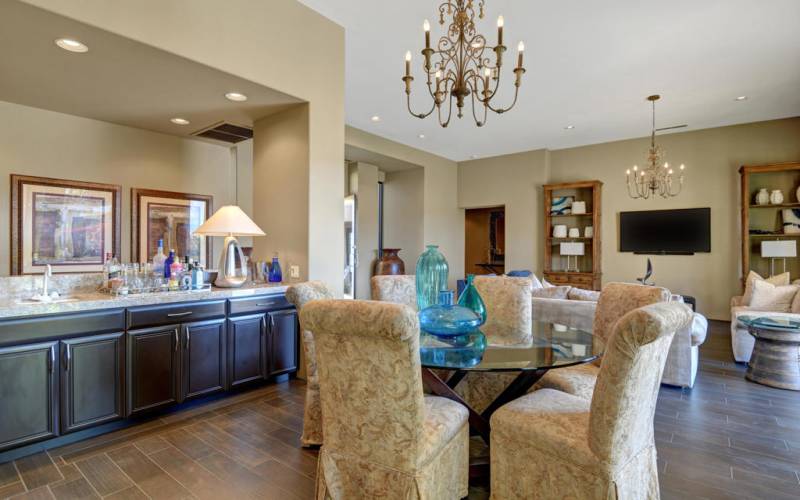 DINING ROOM AND WET BAR TO ENTRY HALL