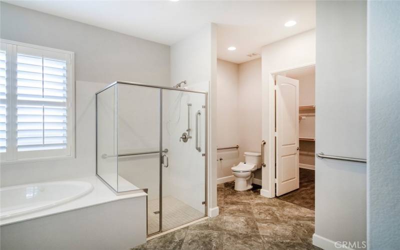 Shower, personal care, walk-in closet