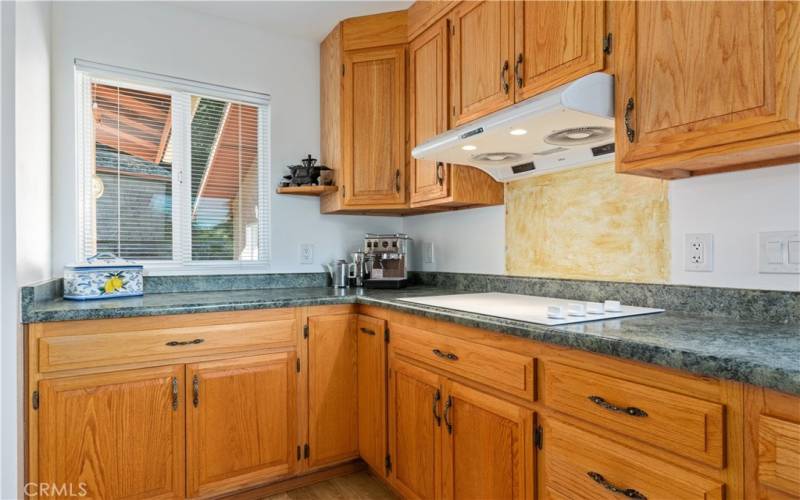 Abundant cabinetry for storage as well. Beneath the cooktop are pull out drawers for your pots and pans.