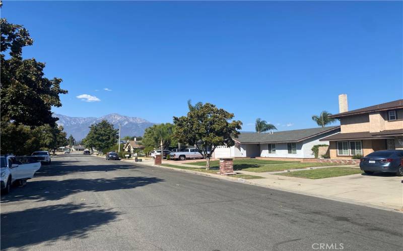 Mountain view from street