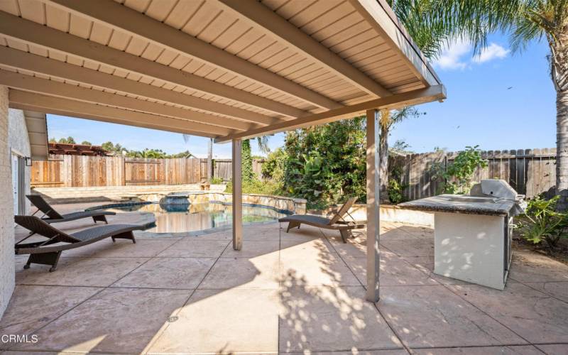 Back pool patio