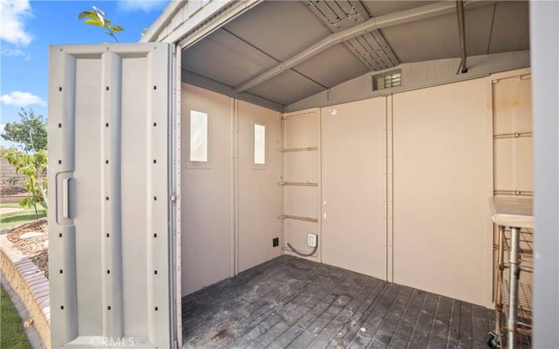 Bonus storage shed in backyard for even more storage.