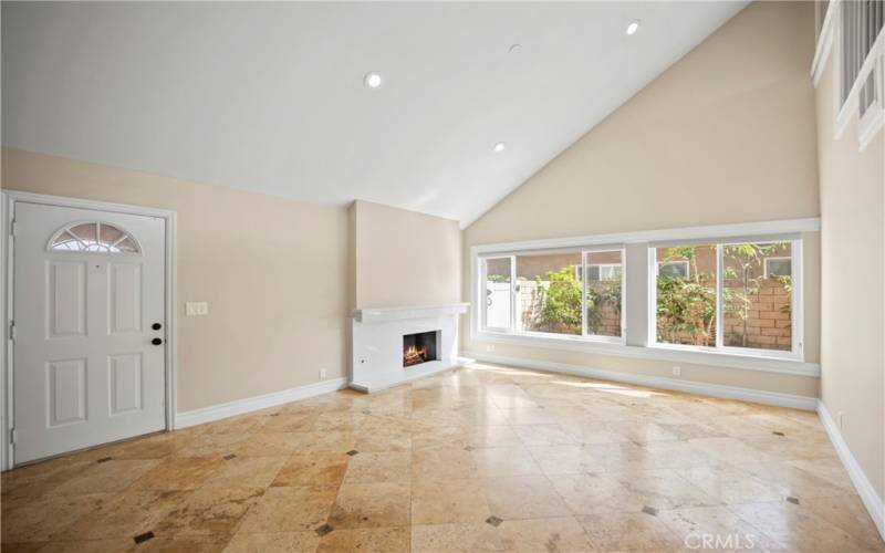 Vaulted ceilings in living room make for amazing first impressions when you walk inside.